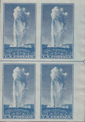 US 760 5¢ Yellowstone Farley Mint Positions No Gum VF Left Or Right Arrow Block