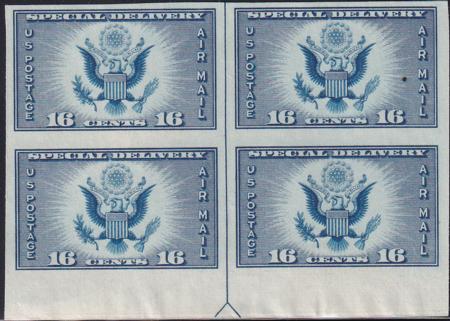 US 771 16¢ Special Delivery Farley Mint Positions No Gum VF Top Or Bot. Arrow Block