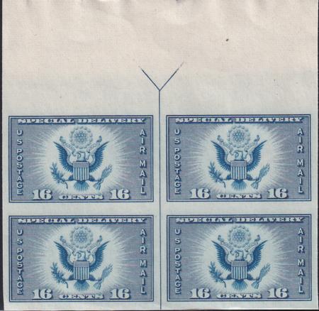 US 771 16¢ Special Delivery Farley Mint Positions No Gum VF Top Or Bot. Arrow Block