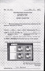 US 414 Washington / Franklin Mint NH F-VF Copy Of PF Cert For Block