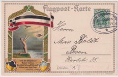 Germany 1914 First Flight Card Dresen - Leipzig