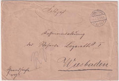 Germany 1915 Military Flight Cover, with Red Feldflieger Handstamp