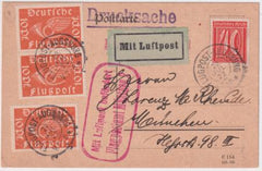 Germany 1922 First Flight Card Augsburg - Munich