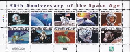 US 897 Trust Territories Marshall Islands NH VF 50th Anniv. Space M/S