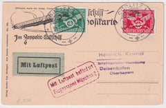 Germany 1925 Goerlitz Flight Card to Deisenhofen