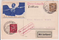 Germany 1925 Berlin Rundflug Flight Card with Special Flight Vignette