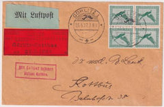 Germany 1927 Goerlitz - Cottbus First Flight Cover