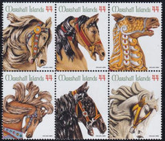 US 969 Trust Territories Marshall Islands NH VF Carousel Horses Block