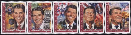 US 980 Trust Territories Marshall Islands NH VF Ronald Reagan Strip