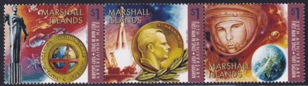 US 989 Trust Territories Marshall Islands NH VF First Man In Space Strip