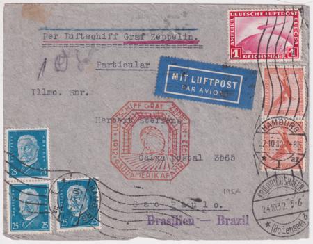 Germany 1932 Zeppelin 9th South American Flight  with C35
