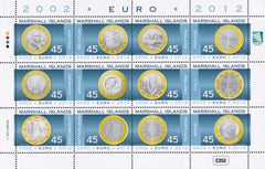 US 1036 Trust Territories Marshall Islands NH VF 10th Anniversary Euro Sheet