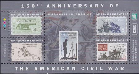 US 1037 Trust Territories Marshall Islands NH VF Civil War M/S