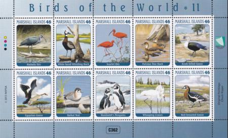 US 1056 Trust Territories Marshall Islands NH VF Birds Of The World II Sheet