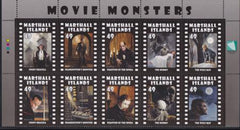 US 1095 Trust Territories Marshall Islands NH VF Movie Monsters Block