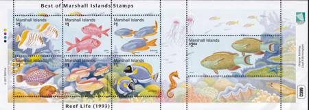 US 1103 Trust Territories Marshall Islands NH VF Reef Life