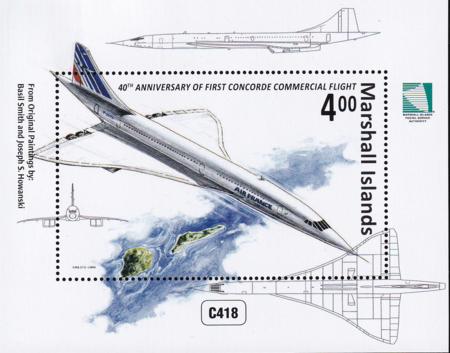 US 1131 Trust Territories Marshall Islands NH VF Concorde Flight S/S