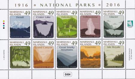 US 1148 Trust Territories Marshall Islands NH VF National Parks Sheet