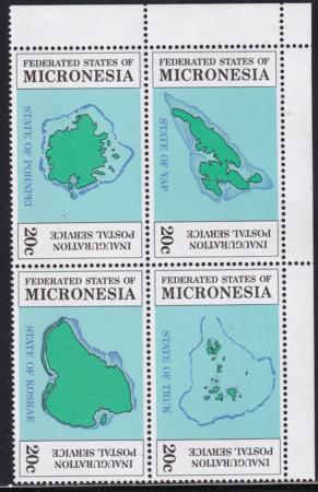 US 1-4 Trust Territories Micronesia NH VF Postal Service