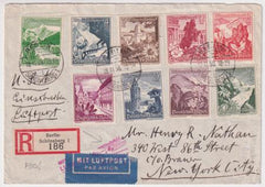 Germany 1938 Catapult Flight To New York and FDC for B123-B131