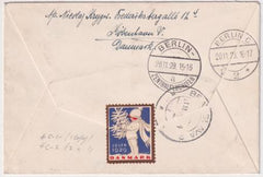 Denmark 1929 Early Airmail Cover from Copenhagen - Bratislava