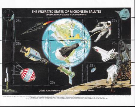 US 81 Trust Territories Micronesia NH VF Moon Landing S/S