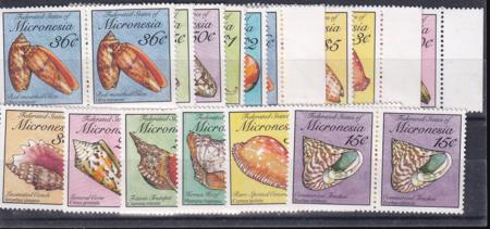 US 83-102 Trust Territories Micronesia NH VF 1¢/$5.00 Shell Def