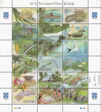 US 186 Trust Territories Micronesia NH VF Yap Culture M/S