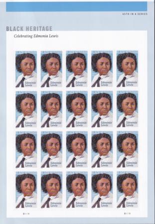US 5663a Modern Imperf Edmonia Lewis Sheet