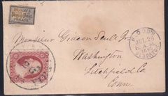 US 11A, 15214 Used VF #11a(3 Large Margins) On Superb CoverWith 15L14 Blood's, Acid Tied, Lovely!