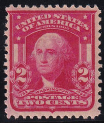 US 319Fj Bureau & Regular Issues Mint LH F-VF Scarce Die II Carmine Rose