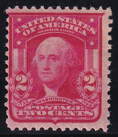 US 319Fj Bureau & Regular Issues Mint H F Scarce Die II Carmine Rose