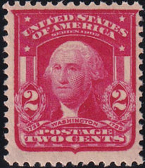 US 319Fi Bureau & Regular Issues Mint NH F-VF Die II Carmine