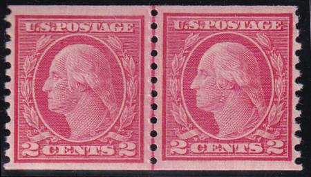 US 455 Washington / Franklin Mint NH VF-XF Line Pair Unusually Well Centered + Fresh!