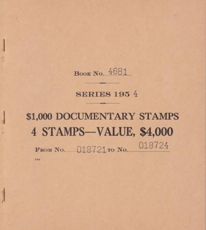 US R684a Revenue Booklet NH F-VF Complete Bklt - Pristine - Panes Of 4 w/ Receipt Tab