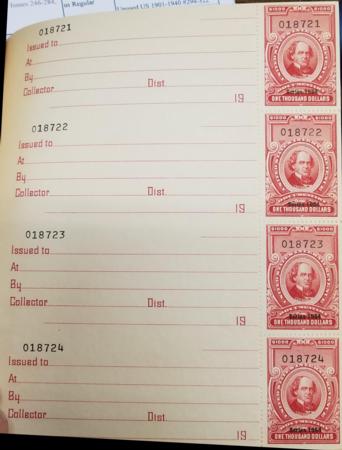 US R684a Revenue Booklet NH F-VF Complete Bklt - Pristine - Panes Of 4 w/ Receipt Tab