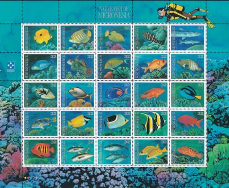 US 227 Trust Territories Micronesia NH VF Native Fish M/S