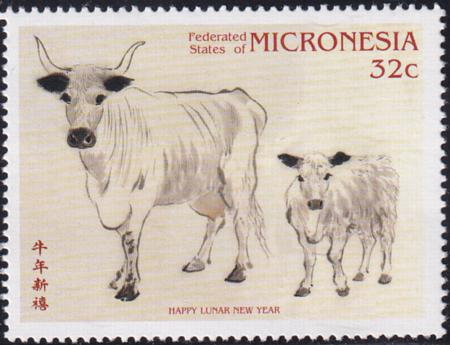 US 257 Trust Territories Micronesia NH VF Year Of The Ox