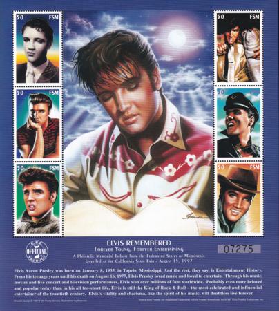 US 268 Trust Territories Micronesia NH VF Elvis Presley M/S