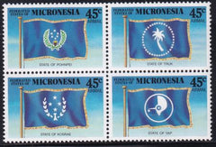 US C39-42 Trust Territories Micronesia Airmail NH VF Federated State Flags(1989)