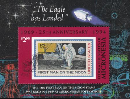 US C49 Trust Territories Micronesia Airmail NH VF Moon Landing S/S (1994)