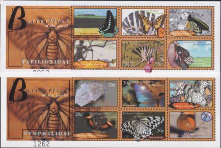 US 372-73 Trust Territories Micronesia NH VF Butterflies M/S