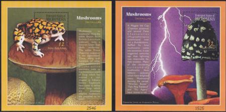 US 383-84 Trust Territories Micronesia NH VF Mushrooms S/S