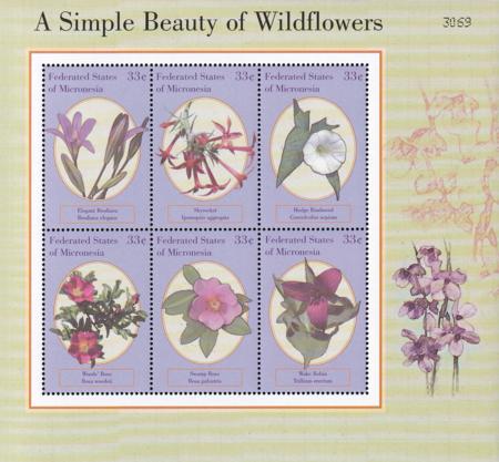 US 388 Trust Territories Micronesia NH VF Wildflowers S/S