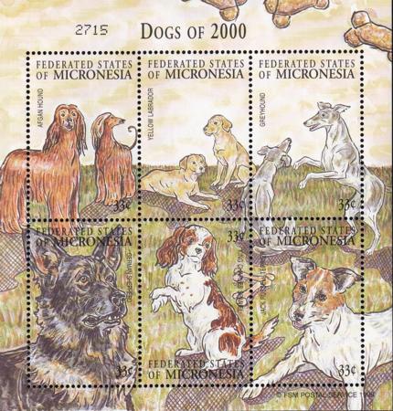 US 408 Trust Territories Micronesia NH VF Dogs M/S