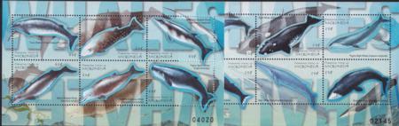 US 416-17 Trust Territories Micronesia NH VF Whales M/S