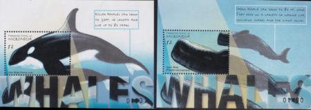 US 418-19 Trust Territories Micronesia NH VF Whales S/S