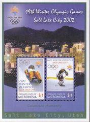 US 487a Trust Territories Micronesia NH VF Winter Olympics S/S (Lge Rings)