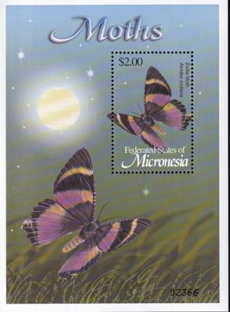 US 520 Trust Territories Micronesia NH VF Moths S/S