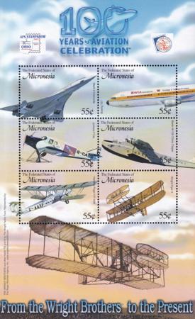 US 551 Trust Territories Micronesia NH VF Aviation Centennial M/S